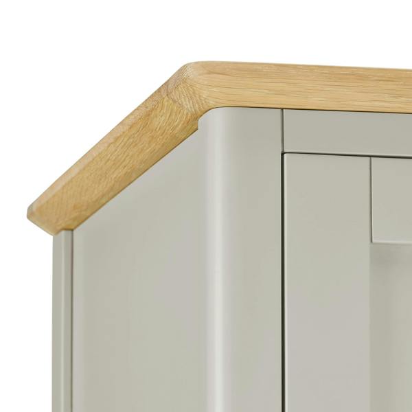 Statement Furniture Pembroke Double Wardrobe with Oak Top Modern 2 Door Wooden Storage