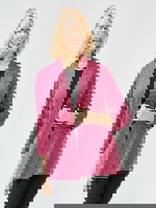 PennyPlain Long Line Cardi - Magenta