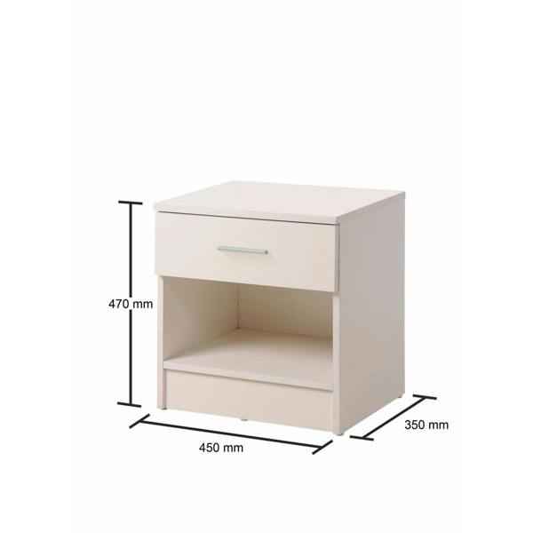 Timber Art Design Rio Costa Bedside Cabinet Bedroom Furniture Nightstand Table 1 Drawer