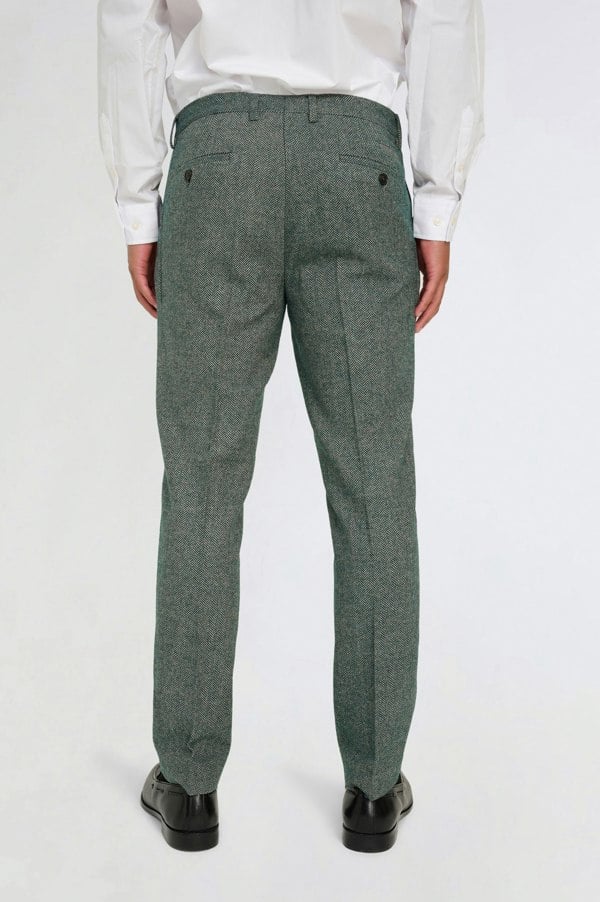 Harry Brown London Henry Tweed Trousers - Green