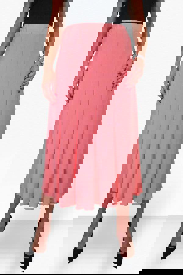 Paulo Due Women's 32" Soft Pleated Panel Midi Skirt