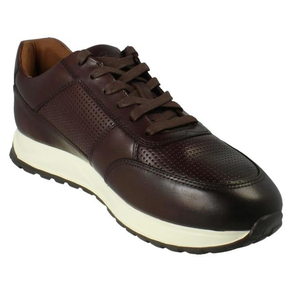 Clarks Mens Clarks Brown Lace Up Trainer Shoes - Radwell Tie