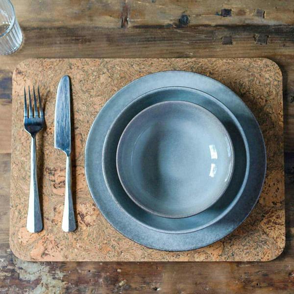 Cooks Professional Set of 4 Nordic Stoneware Dinner Plates | Grey