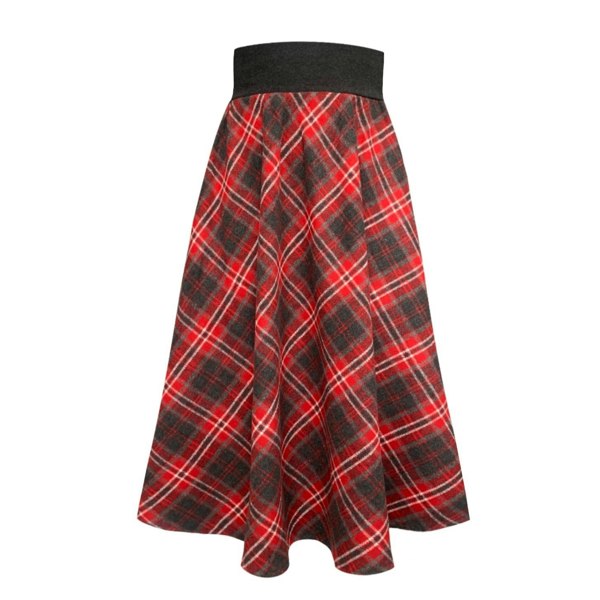 Frock Tales Bonnie Midi Skirt In Red Tartan