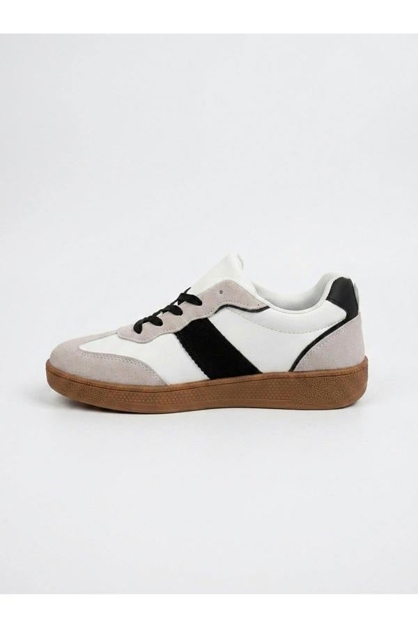 Saoirse Retro Style Trainers | colour:WHITE