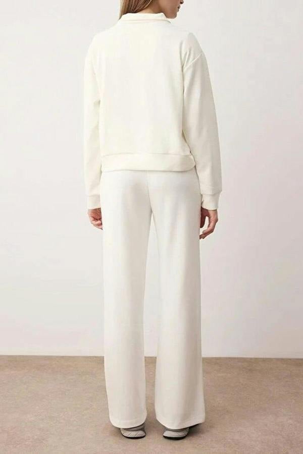 WOVCOR 2-Piece Soft Fabric Knit Top and Bottom Set