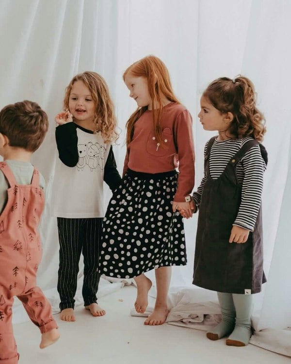 organic cotton Black Corduroy Pinafore Dress - image 1