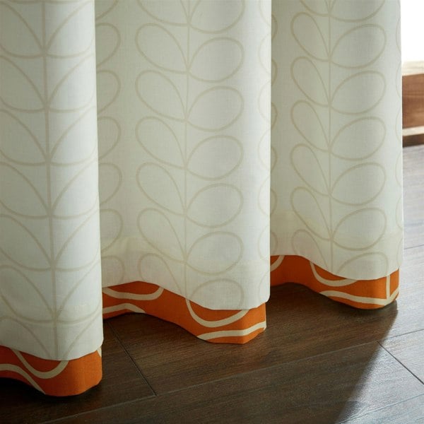 Orla Kiely Linear Stem Fully Line Eyelet Curtains