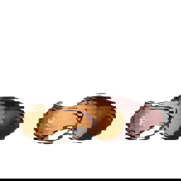 Embassy London Dannii - Burgundy & Floral - Women's leather closed-toe block heel