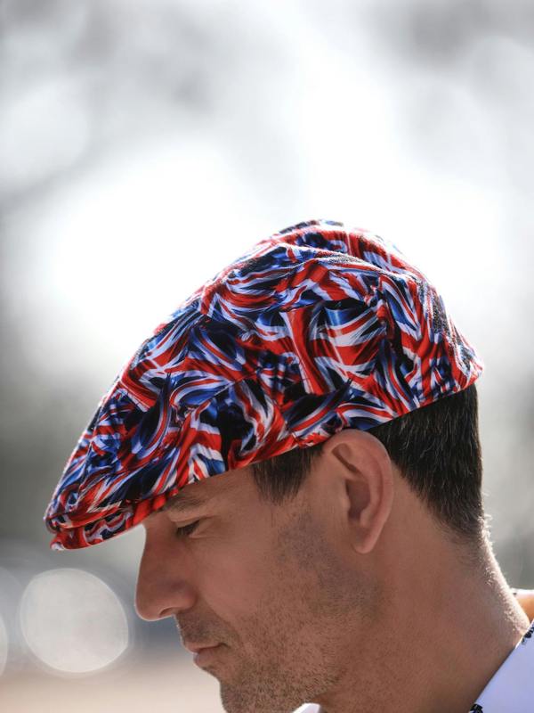 Union Jack Printed Flat Cap - Claudio Lugli Shirts