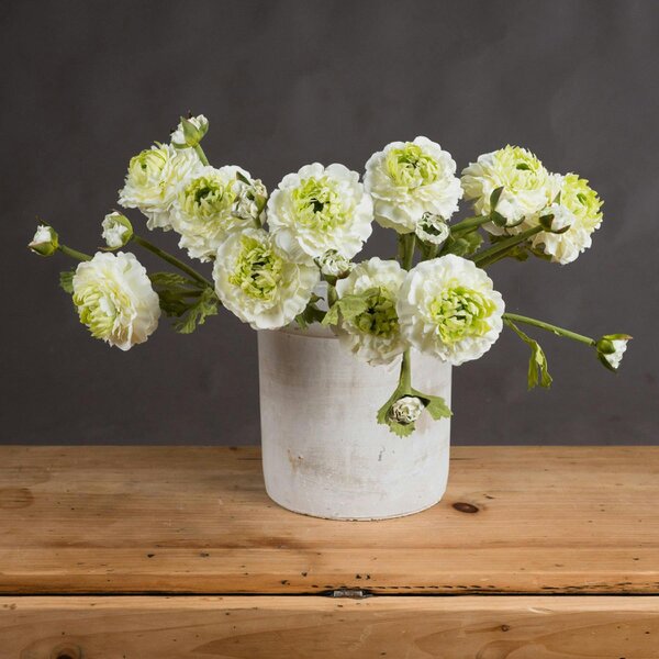 Wyld Haus Set of 3 Artificial Flowers Green Ranunculus Spray