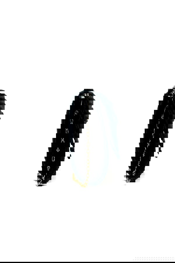 Pluspup Pleated Glitter Clutch Bag with Chain Strap