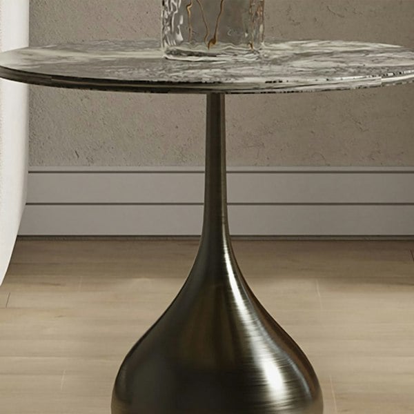 Echevarria Round Side Table, Marble-Weilai Concept