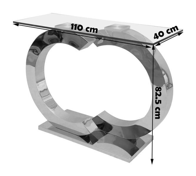 That's Furniture Channel Stylish Glass Hallway Console Table