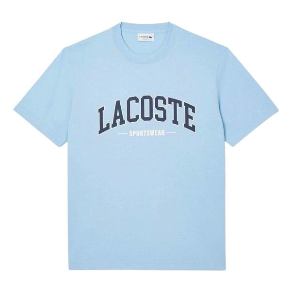 Lacoste Unisex Adult Arched Logo T-Shirt - Blue - 