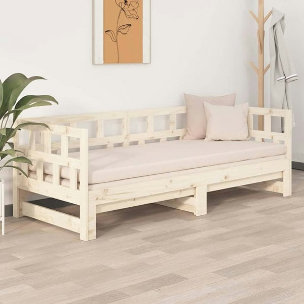 Berkfield Pull-out Day Bed Solid Wood Pine 2x(80x200) cm