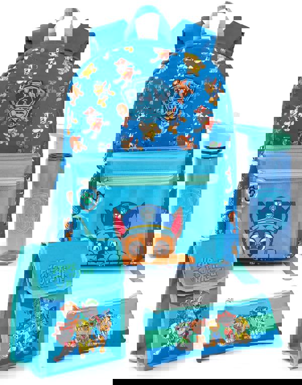 Paw Patrol Unisex Kids Blue Multi Character 4 Piece Backpack Set (One Size)