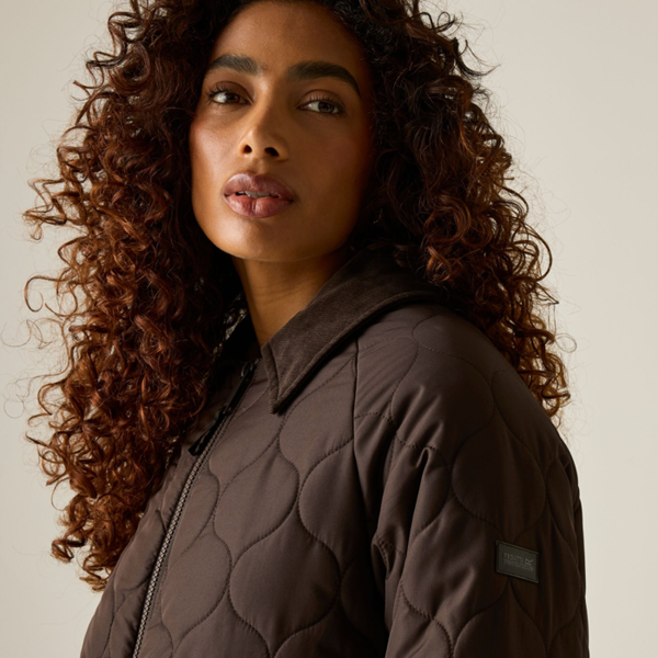 Regatta Womens Amira Quilted Padded Jacket - Dark Chocolate