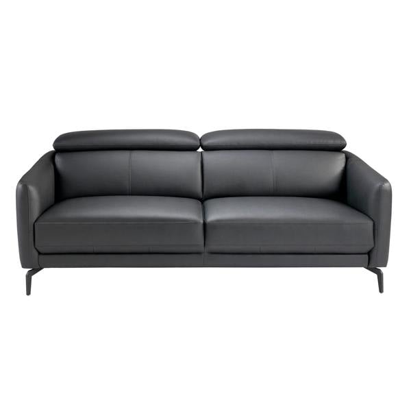 Angel Cerdá Black leather sofa 6058/6059