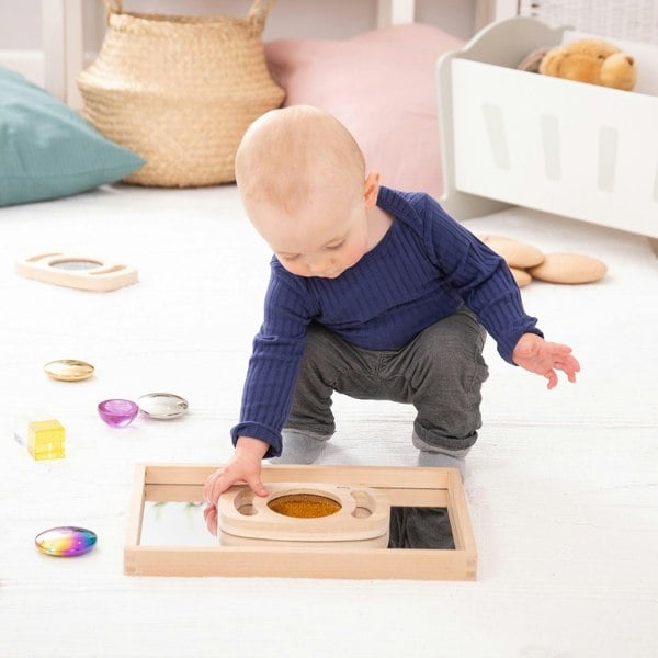 tickit Small Wooden Mirror Tray