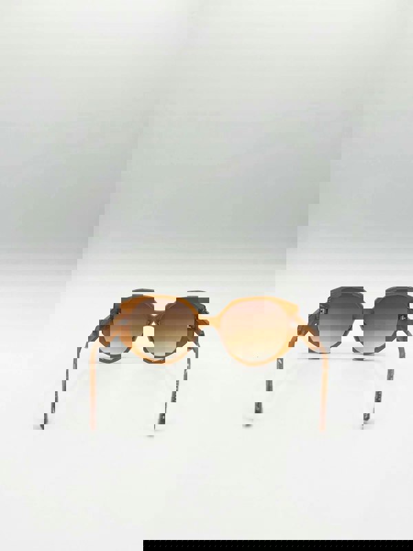 SVNX Round Circle Sunglasses in Brown