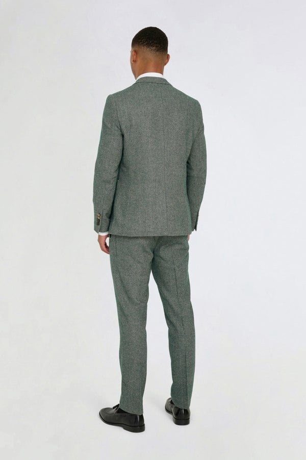 Harry Brown London Henry Tweed Blazer in Green