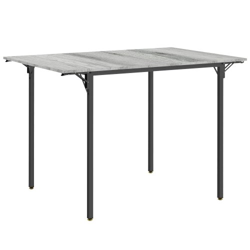 Wyld Haus Maretti Wooden Grey Drop Leaf Dining Table Seating 4