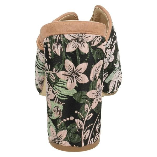 Spot On Ladies Spot On High Chunky Heel Mules