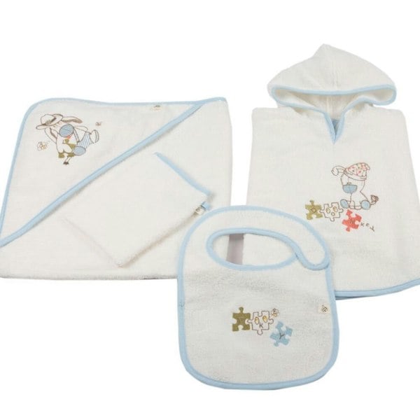 Cotton and Olive Gus Organic Cotton Baby Poncho Set