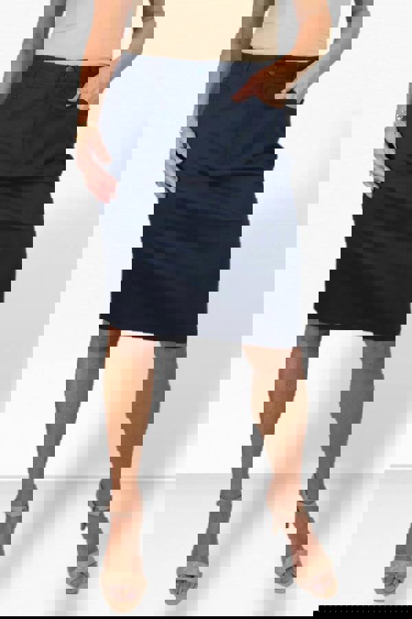 Paulo Due Women's Stretch Cotton Pencil Skirt Knee Length