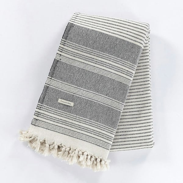 XL Stripy Cotton Blanket