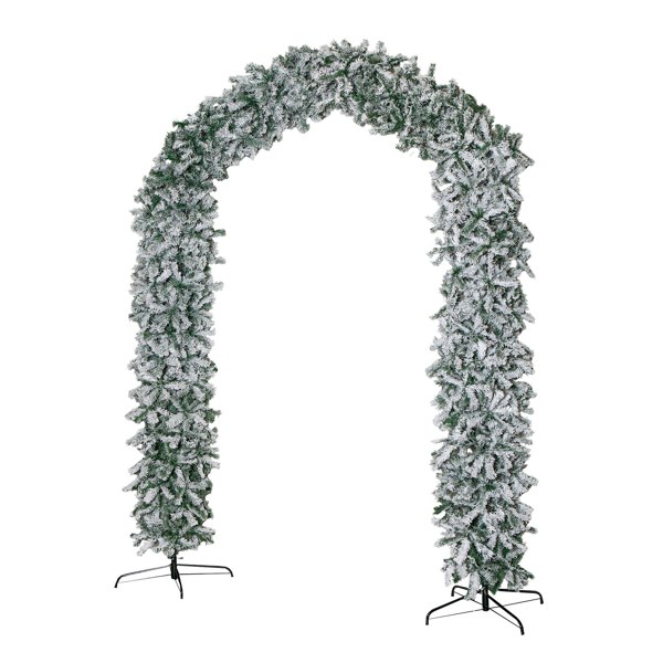 Samuel Alexander 8ft (2.60m) Samuel Alexander Double Door Snow Flocked Christmas Tree Arch with 2000 Tips