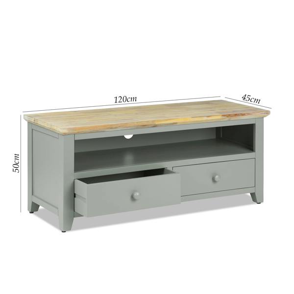Statement Furniture Florence Wooden TV Stand With 2 Drawers and Shelf