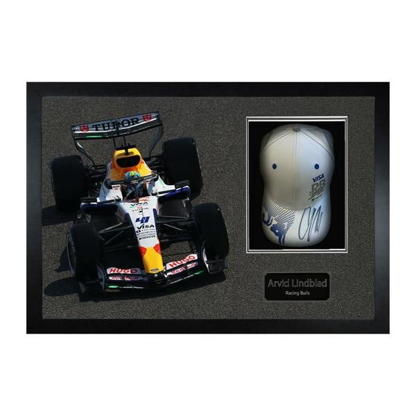 Arvid Lindblad Signed Racing Bulls F1 Cap Iconic Frame (ACG Cert)