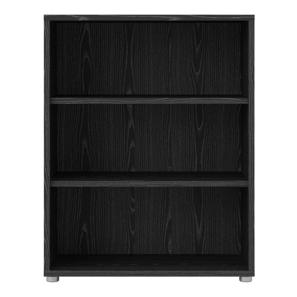 Furniture To Go Prima Bookcase 2 Shelves in Black Woodgrain