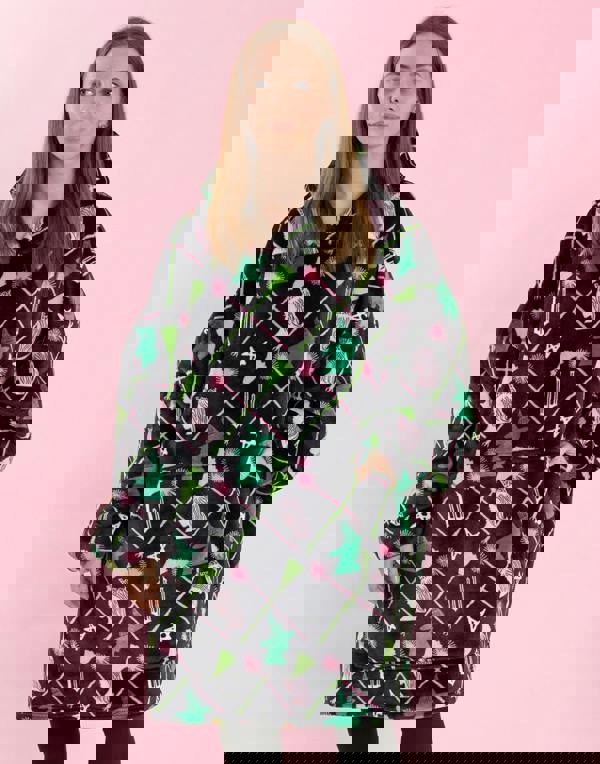 Wicked Womens Multicoloured Character Blanket Hoodie (One Size)