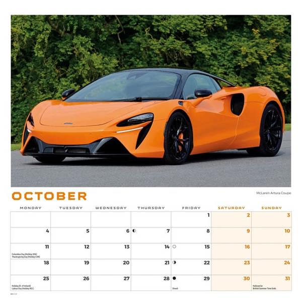 Dream Cars Calendar 2027, Wall Calendars, Month To View, Transport, Gift