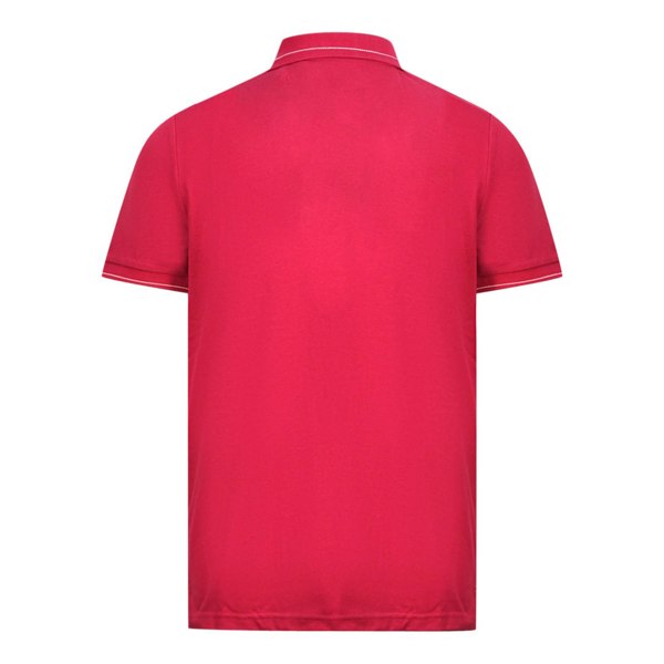 Lyle & Scott Branded Collar Golf Polo Shirt - Cranberry