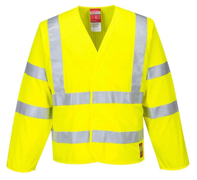 Bizflame Hi-Vis FR Long Sleeve Vest Portwest