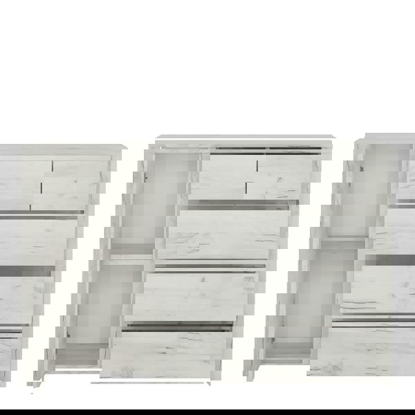 Furniture To Go Angel 1 Door 2+3 drawer Chest in White Craft Oak