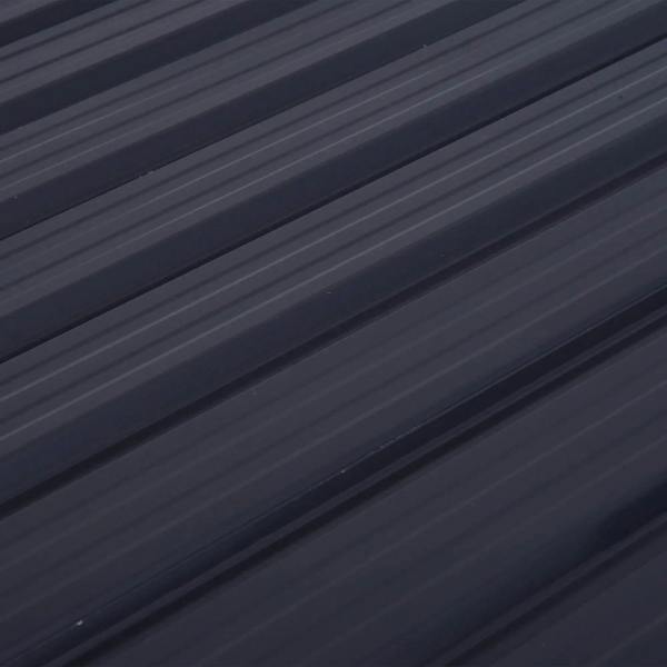 Dark corrugated steel panel texture from the storage shelter roof