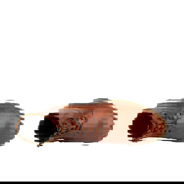 Embassy London Didi Wool - Brown - Women's leather lace-up and zip-up round toe combat boot