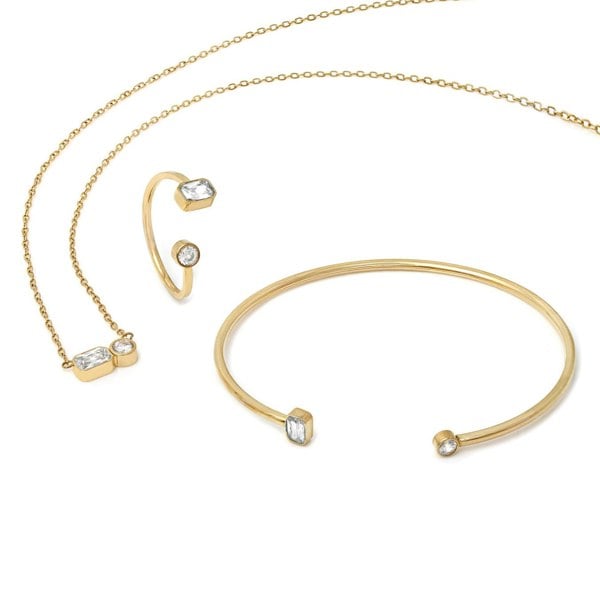 Say It With April Diamond Birthstone Gift Set - Yellow Gold