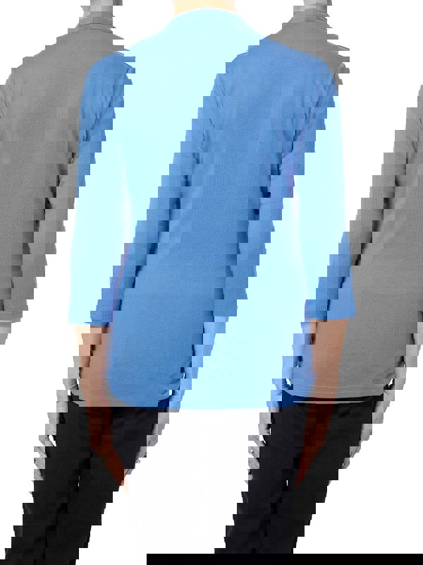 PennyPlain High Back V-neck Top - Light Ultramarine