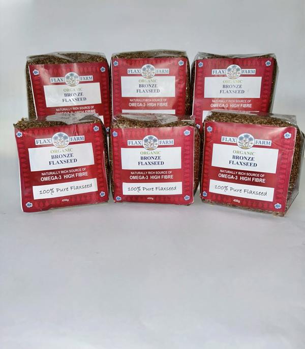 6 x 450g Whole Bronze Organic Flaxseed