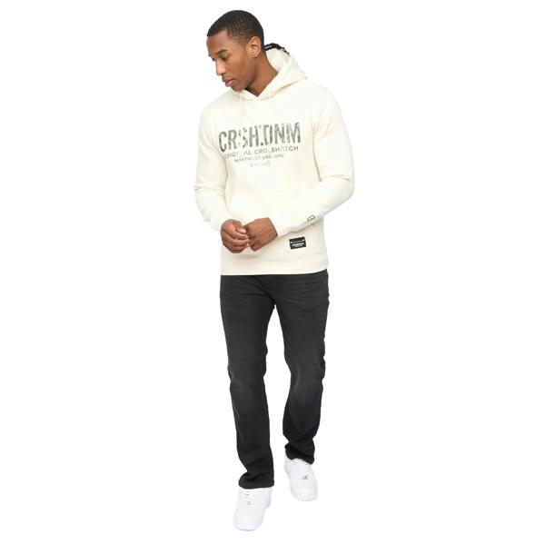 Crosshatch Mens Campbox Hoodie - Off White - 