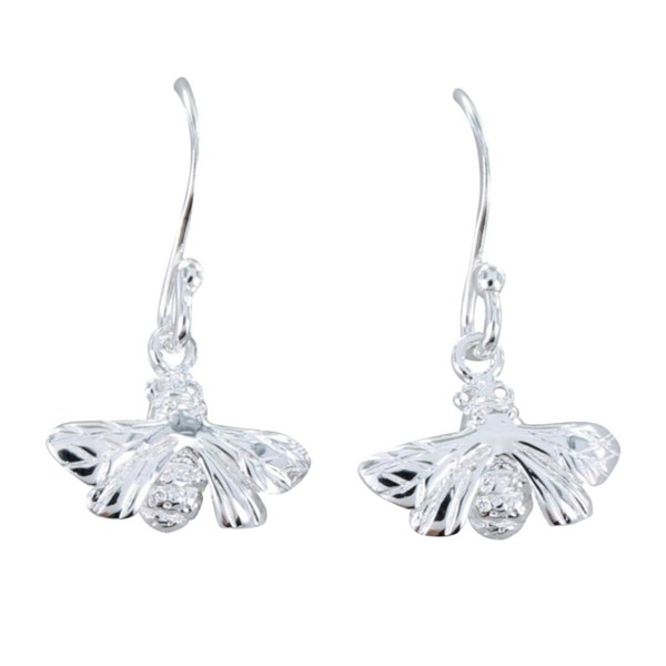 Sterling Silver Queen Bee Drop Earrings - Reeves & Reeves