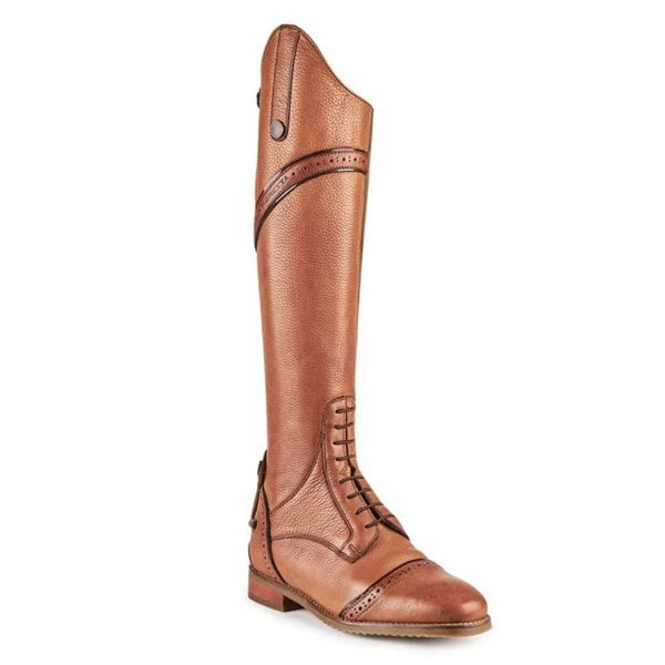 Moretta Women's Constantina Leather Long Riding Boots - Tan