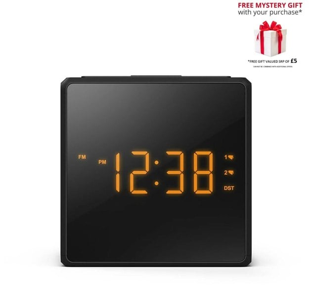 Philips TAR4500 Dual Alarm FM Clock Radio USB-C Charging Port - Free Gift RRP £5!