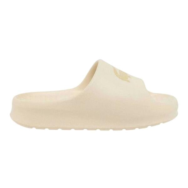 Lacoste Mens Serve Crocodile Holiday Sliders - Off White - 